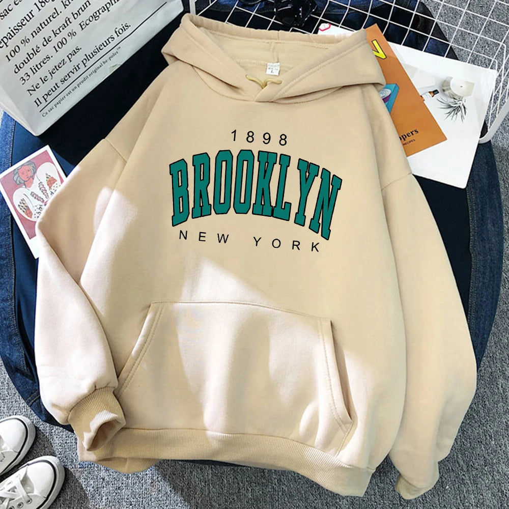 1898 Brooklyn New York Printed Women Hoodie Modo Gallione