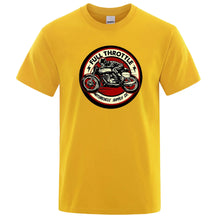 Load image into Gallery viewer, Men’s Full Throttle Motorcycle Graphic T-Shirt – Vintage Biker Tee
