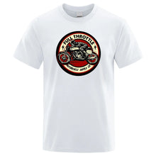 Load image into Gallery viewer, Men’s Full Throttle Motorcycle Graphic T-Shirt – Vintage Biker Tee
