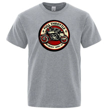 Load image into Gallery viewer, Men’s Full Throttle Motorcycle Graphic T-Shirt – Vintage Biker Tee
