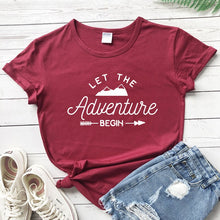 Load image into Gallery viewer, Let The Adventure Begin Women&#39;s T-shirt
