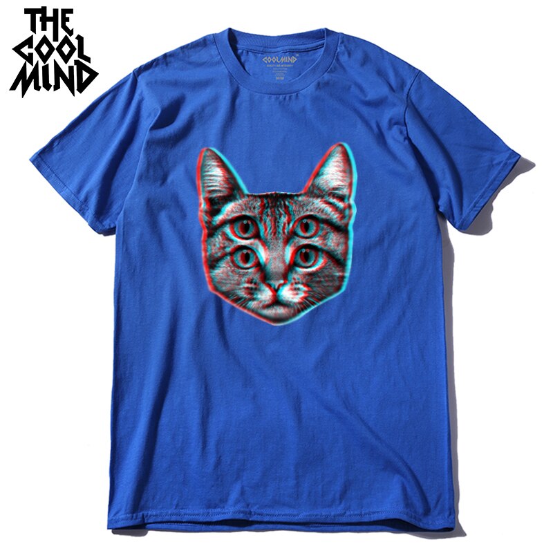 Short Sleeve Mens T-Shirt, Casual Cat