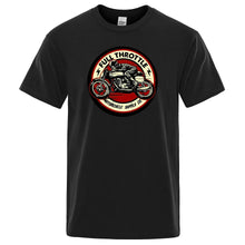 Load image into Gallery viewer, Men’s Full Throttle Motorcycle Graphic T-Shirt – Vintage Biker Tee
