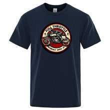 Load image into Gallery viewer, Men’s Full Throttle Motorcycle Graphic T-Shirt – Vintage Biker Tee
