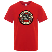 Load image into Gallery viewer, Men’s Full Throttle Motorcycle Graphic T-Shirt – Vintage Biker Tee
