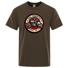 Load image into Gallery viewer, Men’s Full Throttle Motorcycle Graphic T-Shirt – Vintage Biker Tee
