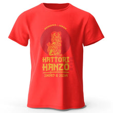 Load image into Gallery viewer, Men’s Hattori Hanzo Sword &amp; Sushi T-Shirt – Japanese Samurai Graphic Tee
