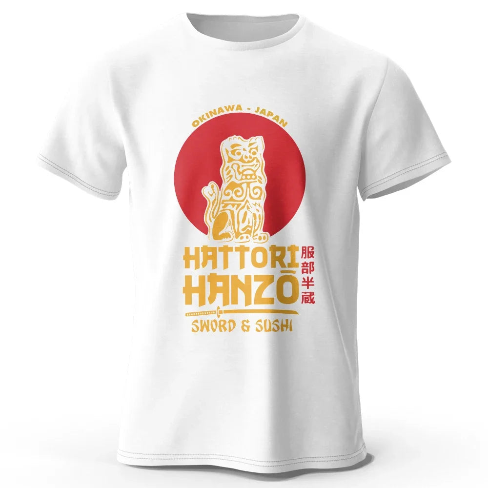 Men’s Hattori Hanzo Sword & Sushi T-Shirt – Japanese Samurai Graphic Tee