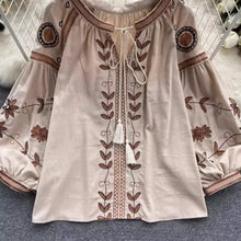 Load image into Gallery viewer, Boho Embroidered Chiffon Blouse
