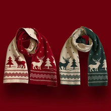 Load image into Gallery viewer, Winter Festive Reindeer Scarf – Available in Various Colours
