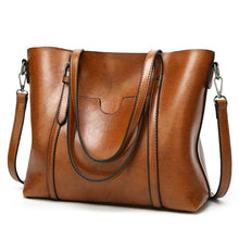 Load image into Gallery viewer, Oil Wax Leather Vintage Style Handbag
