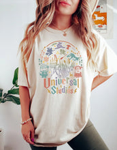 Load image into Gallery viewer, Universal Studios Iconic Characters Women’s Graphic T-Shirt – Retro Theme Park Tee | Magical Movie Shirt
