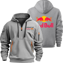 Load image into Gallery viewer, Red Bull Racing-Inspired Men’s Hoodie – Motorsport Style, Tactical Design, Half Zip
