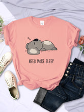 Load image into Gallery viewer, Need More Sleep Cartoon Bear Womens T-Shirt
