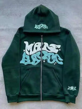 Load image into Gallery viewer, Men&#39;s Graffiti Zip-Up Hoodie – Streetwear Style
