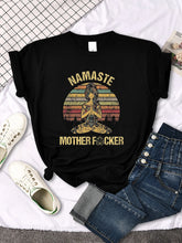 Load image into Gallery viewer, Vintage Namaste Mother** Design Womens T-Shirt
