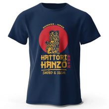 Load image into Gallery viewer, Men’s Hattori Hanzo Sword &amp; Sushi T-Shirt – Japanese Samurai Graphic Tee
