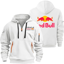 Load image into Gallery viewer, Red Bull Racing-Inspired Men’s Hoodie – Motorsport Style, Tactical Design, Half Zip
