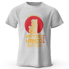 Load image into Gallery viewer, Men’s Hattori Hanzo Sword &amp; Sushi T-Shirt – Japanese Samurai Graphic Tee
