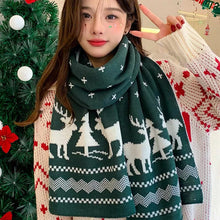 Load image into Gallery viewer, Winter Festive Reindeer Scarf – Available in Various Colours
