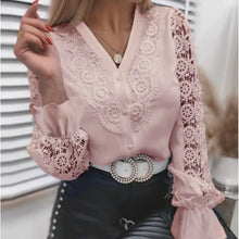 Load image into Gallery viewer, Womens Lace Blouse with Elegant Embroidery - various designs
