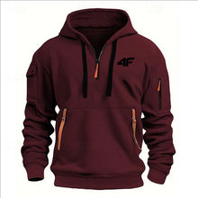 Load image into Gallery viewer, Men’s Tactical Hoodie – Multi-Pocket, Zip Front, Urban Outdoor Style
