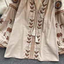 Load image into Gallery viewer, Boho Embroidered Chiffon Blouse

