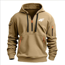 Load image into Gallery viewer, Men’s Tactical Hoodie – Multi-Pocket, Zip Front, Urban Outdoor Style
