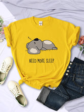 Load image into Gallery viewer, Need More Sleep Cartoon Bear Womens T-Shirt
