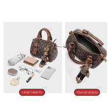 Load image into Gallery viewer, FOXER Women’s Vegan Leather Shoulder Bag – Monogram Boston Style
