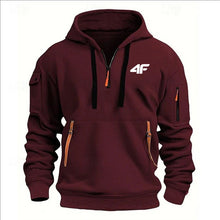 Load image into Gallery viewer, Men’s Tactical Hoodie – Multi-Pocket, Zip Front, Urban Outdoor Style
