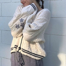 Load image into Gallery viewer, Preppy Knit Cardigan | Taylor Swift Folklore Album Knit Cardigan
