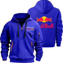 Load image into Gallery viewer, Red Bull Racing-Inspired Men’s Hoodie – Motorsport Style, Tactical Design, Half Zip
