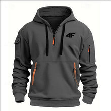 Load image into Gallery viewer, Men’s Tactical Hoodie – Multi-Pocket, Zip Front, Urban Outdoor Style
