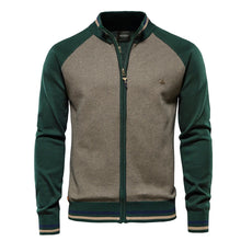 Load image into Gallery viewer, Men’s Baseball Style Full Zip Up Knitted Cardigan
