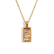 Load image into Gallery viewer, The Moon - Tarot card 18k Necklace
