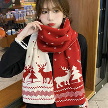 Load image into Gallery viewer, Winter Festive Reindeer Scarf – Available in Various Colours
