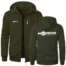 Load image into Gallery viewer, Korda-Style Men’s Fishing Hoodie – Full Zip, Softshell Fleece, Outdoor Performance
