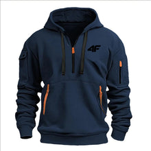 Load image into Gallery viewer, Men’s Tactical Hoodie – Multi-Pocket, Zip Front, Urban Outdoor Style
