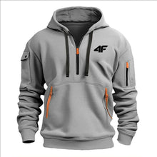 Load image into Gallery viewer, Men’s Tactical Hoodie – Multi-Pocket, Zip Front, Urban Outdoor Style

