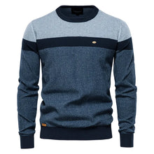 Load image into Gallery viewer, Mens Solid Strip Two Tone Quality Knitted Jumper
