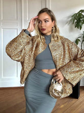 Load image into Gallery viewer, Golden Sequin Loose Jacket for Women (available in various colours)
