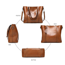 Load image into Gallery viewer, Oil Wax Leather Vintage Style Handbag
