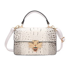 Load image into Gallery viewer, Exquisite Crocodile Pattern Women&#39;s Tote Bag with Bee Clasp

