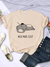 Load image into Gallery viewer, Need More Sleep Cartoon Bear Womens T-Shirt
