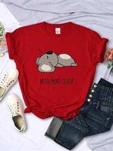 Load image into Gallery viewer, Need More Sleep Cartoon Bear Womens T-Shirt
