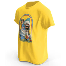 Load image into Gallery viewer, Men’s Stay Positive Shark Attack T-Shirt – Funny Retro Graphic Tee
