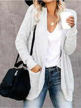 Load image into Gallery viewer, Women’s Open-Front Waffle Knit Cardigan
