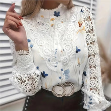 Load image into Gallery viewer, Womens Lace Blouse with Elegant Embroidery - various designs
