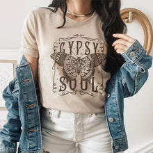 Load image into Gallery viewer, Gypsy Soul Butterfly Print Hippie Boho Ladies T Shirt
